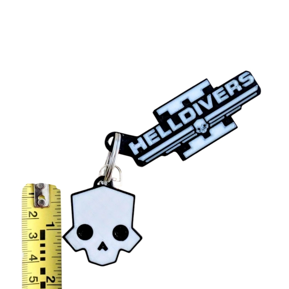 Helldivers II Skull Keychain - Picture 6 of 6